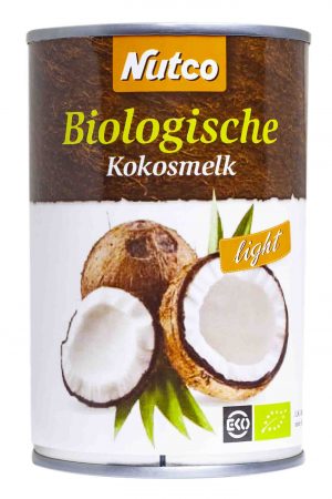 nutco biologische klappermelk light licht kokos kokosmelk cocosmelk klapper cocos melk milk halal 400ml