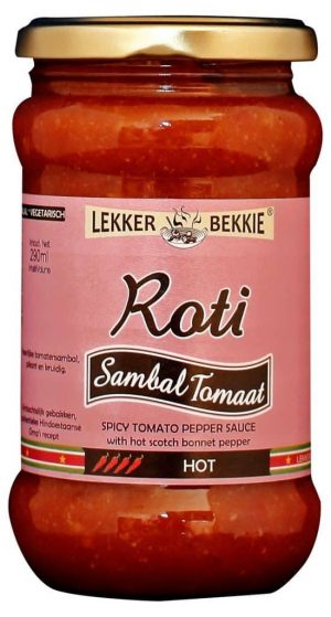 lekkerbekkie roti sambal tomaat