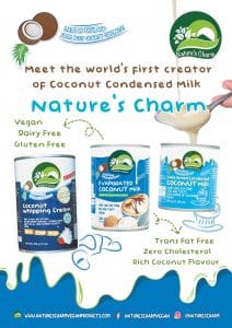 Nature's Charm condensed coconut milk evaporated coconut milk whipping cream