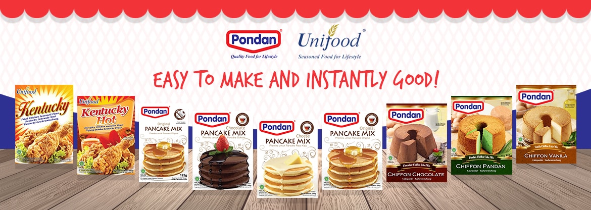 Pondan Unifood products banner