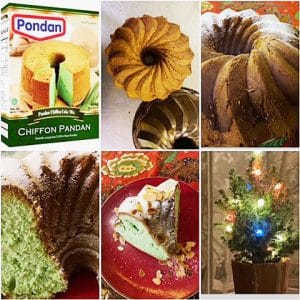 Pondan chiffon pandan cakemix tulband kerst