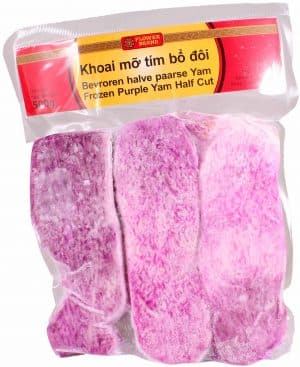 Flowerbrand diepvries halve paarse yam Vietnam Khoai mỡ tím bổ đôi frozen purple yam half cut 500 gram