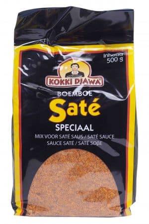 Kokki Djawa boemboe sate speciaal sate saus mix zak 500 gram