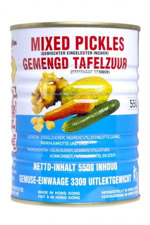 Mee Chun mixed picles gemengd tafelzuur blik 550 gram