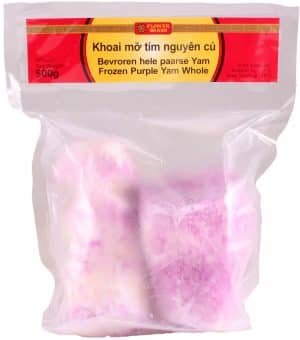 Flowerbrand diepvries heel paarse yam Vietnam khoai mo tim nguyen cu frozen purple yam whole 500gram