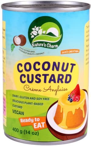 Nature's Charm Vegan coconut custard creme Anglaise can 400 gram