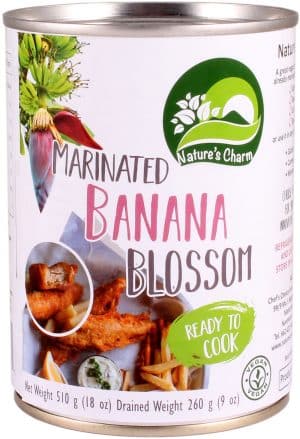 Nature's Charm Vegan marinated banana blossom can 510 gram