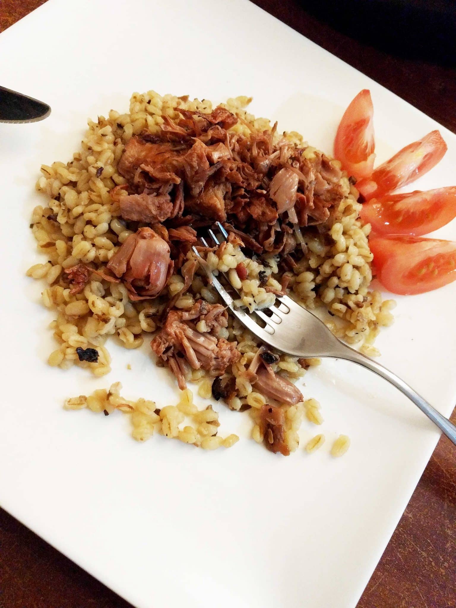 Turkse bulgur met Natures Charm Jackfruit Confit