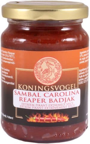 Koningsvogel sambal carolina reaper badjak 200g