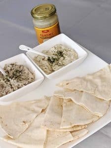 Vanka-Kawat Babaghanoush en Mamaghanoush met Capsi Sesampasta Tahini