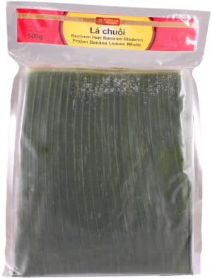 Flowerbrand diepvries hele bananen bladeren La chuoi frozen banana leaves whole 500 gram