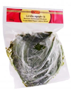 Flowerbrand bevroren betelpeper bladeren frozen betel pepper leaves whole la trau nguyen la 200 gram