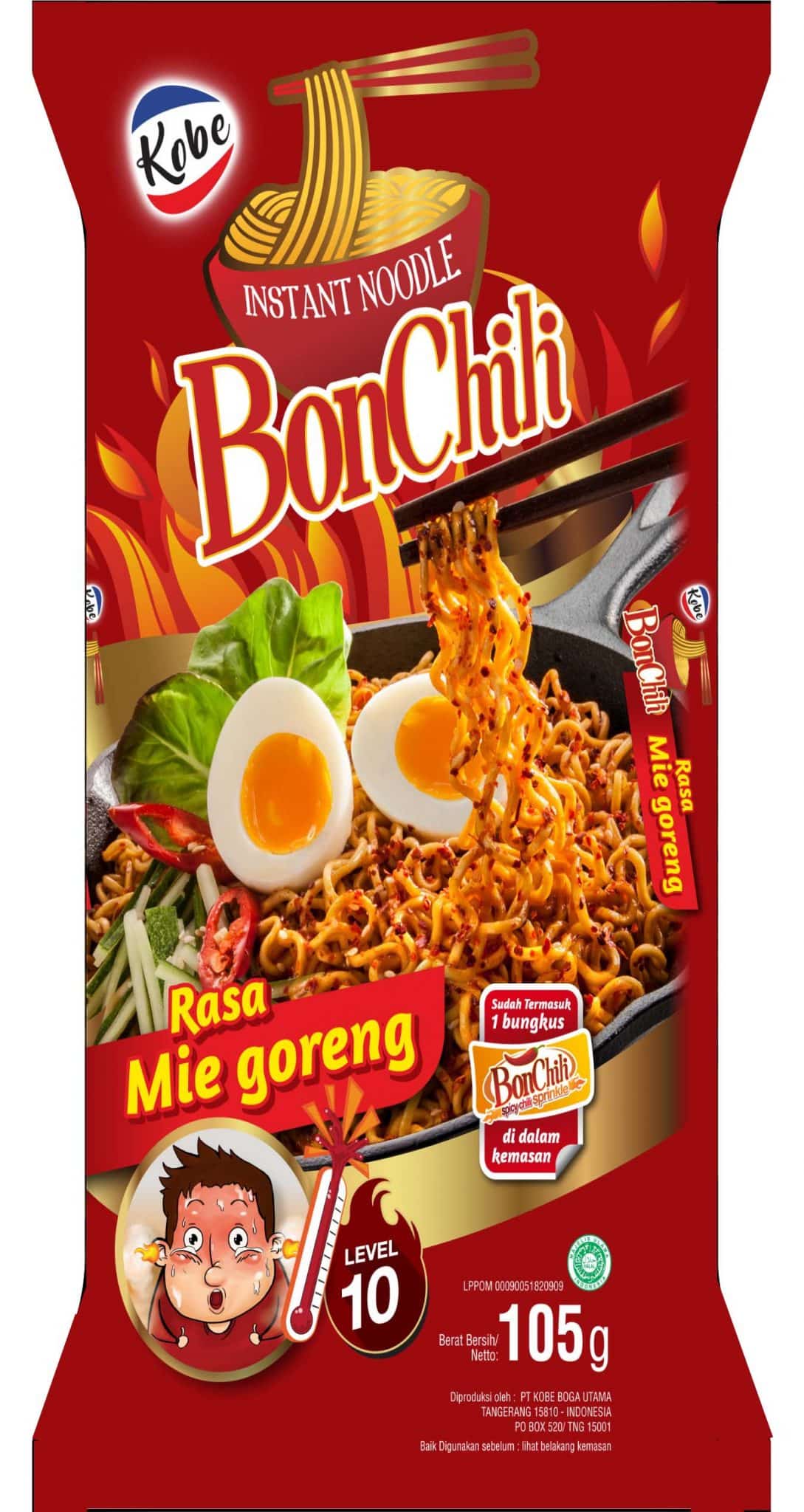 kobe instant  noodles mie  goreng  spicy level 10