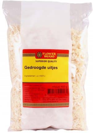 Flowerbrand gedroogde uitjes dehydrated onions 400 gram