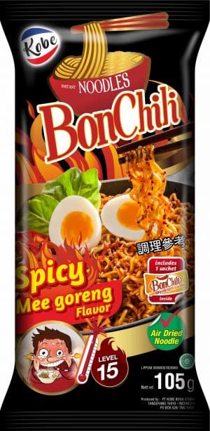 Kobe BonChili noodles spicy mee goreng level 15