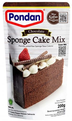 Pondan sponge cakemix chocolate cokelat 200g