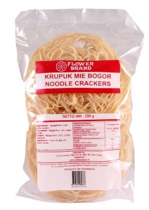 Flowerbrand kroepoek mie bogor noodle cracker 250 gram